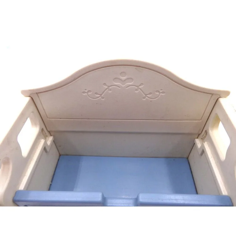Little Tikes Dollhouse Toy Box Green White 4